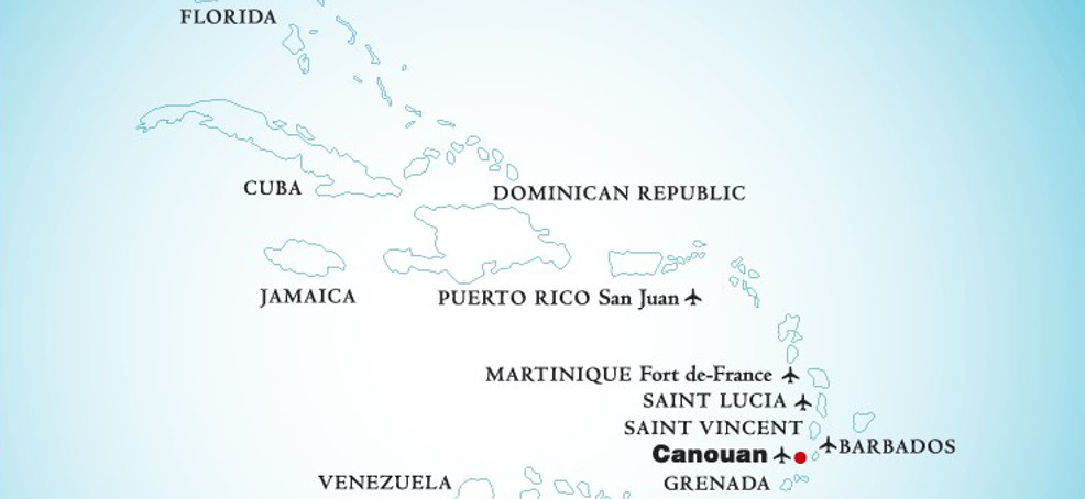 Canouan island in the Grenadines