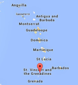 Map of Caribbean